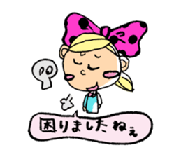 Kawaii!! Ribbon Girl Sticker sticker #3141102