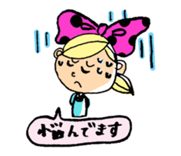 Kawaii!! Ribbon Girl Sticker sticker #3141107