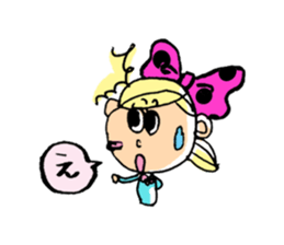 Kawaii!! Ribbon Girl Sticker sticker #3141109