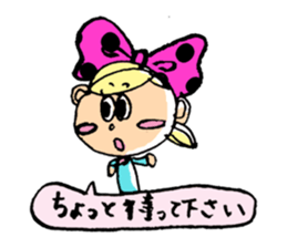 Kawaii!! Ribbon Girl Sticker sticker #3141110