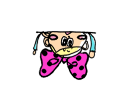 Kawaii!! Ribbon Girl Sticker sticker #3141112