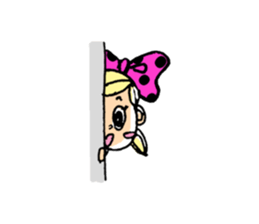 Kawaii!! Ribbon Girl Sticker sticker #3141114