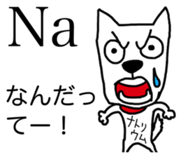 Atomic symbol dog sticker #3141485