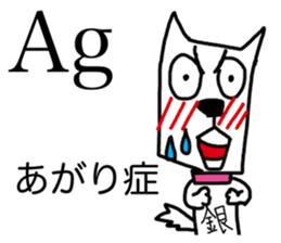 Atomic symbol dog sticker #3141511