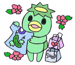 PomPori Kappa2 with a lot of flowers sticker #3141724