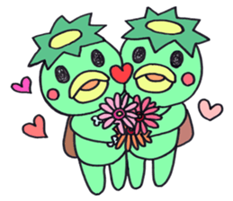 PomPori Kappa2 with a lot of flowers sticker #3141726