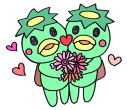 PomPori Kappa2 with a lot of flowers sticker #3141726