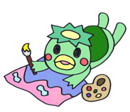 PomPori Kappa2 with a lot of flowers sticker #3141744
