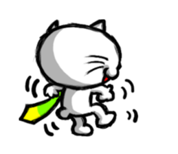 white cool  cat sticker #3142212