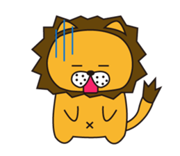 Cat ver Lion sticker #3142721