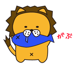Cat ver Lion sticker #3142722