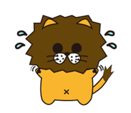 Cat ver Lion sticker #3142734