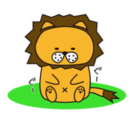 Cat ver Lion sticker #3142735