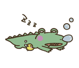 Cute crocodile's sticker #3142956