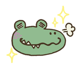 Cute crocodile's sticker #3142974