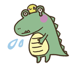 Cute crocodile's sticker #3142976