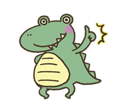 Cute crocodile's sticker #3142978