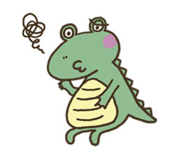 Cute crocodile's sticker #3142985