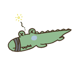 Cute crocodile's sticker #3142986
