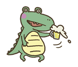 Cute crocodile's sticker #3142987