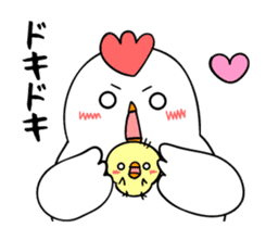 kawaii! Chicken and chick! sticker #3143130
