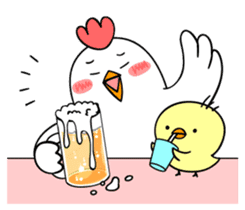 kawaii! Chicken and chick! sticker #3143149