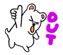 white dog [shiro] 2 sticker #3143854