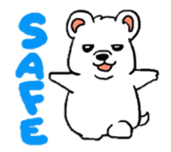 white dog [shiro] 2 sticker #3143855