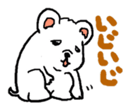 white dog [shiro] 2 sticker #3143858