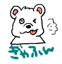 white dog [shiro] 2 sticker #3143864