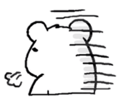 white dog [shiro] 2 sticker #3143870