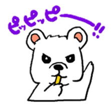 white dog [shiro] 2 sticker #3143874