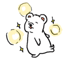 white dog [shiro] 2 sticker #3143875