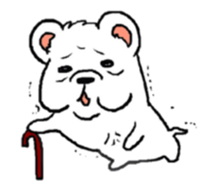 white dog [shiro] 2 sticker #3143878