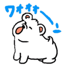 white dog [shiro] 2 sticker #3143879