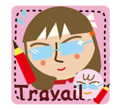 Mam and baby in French :-) sticker #3144388