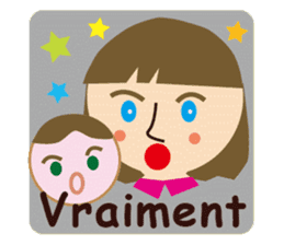 Mam and baby in French :-) sticker #3144411