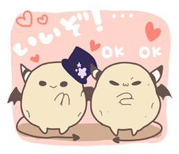 demon king imoeru and butler poteeru sticker #3144502