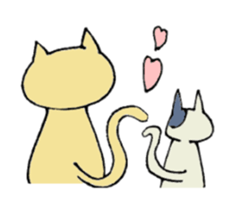 faintly cats sticker #3145382