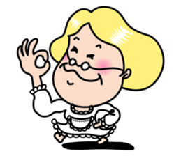 Little old Mrs.Thumb. sticker #3145503
