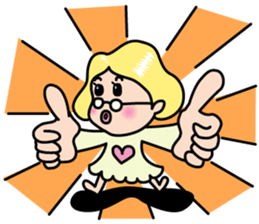 Little old Mrs.Thumb. sticker #3145506