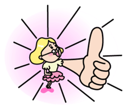 Little old Mrs.Thumb. sticker #3145526