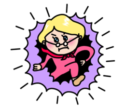 Little old Mrs.Thumb. sticker #3145527