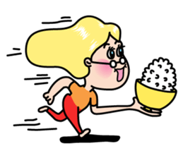 Little old Mrs.Thumb. sticker #3145528