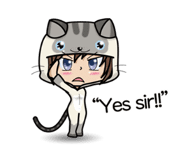 Because, I heard that he likes a cat.(e) sticker #3147542
