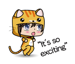 Because, I heard that he likes a cat.(e) sticker #3147547