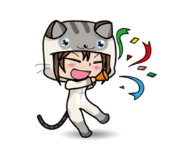 Because, I heard that he likes a cat.(e) sticker #3147550