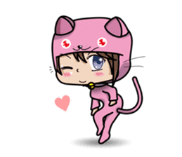 Because, I heard that he likes a cat.(e) sticker #3147559