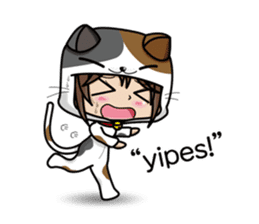 Because, I heard that he likes a cat.(e) sticker #3147560