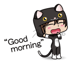 Because, I heard that he likes a cat.(e) sticker #3147561